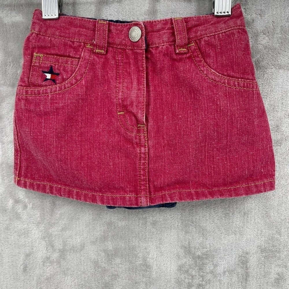 Tommy Hilfiger Tommy Jeans Vintage 90s Red Denim Skort Skirt